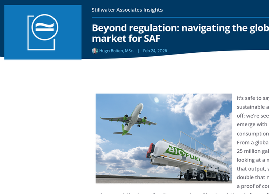 Beyond SAF mandates: Why the Voluntary SAF market matters (Stillwater Associates article)